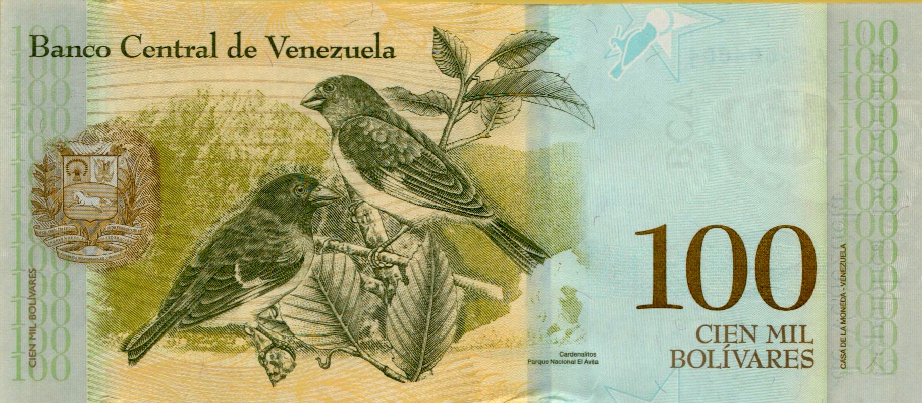 Venezuela 100000 2017 UNC P-100/b